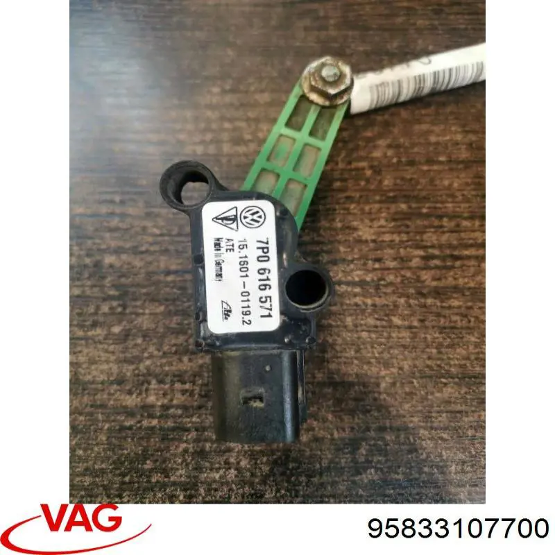 95833107700 VAG sensor, nivel de suspensión neumática, trasero