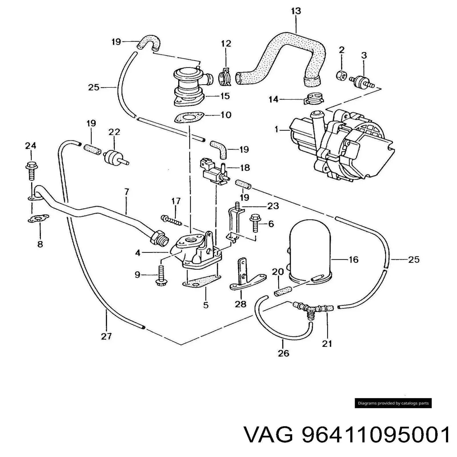 Válvula de ventilación del cárter para Porsche Cayenne  955