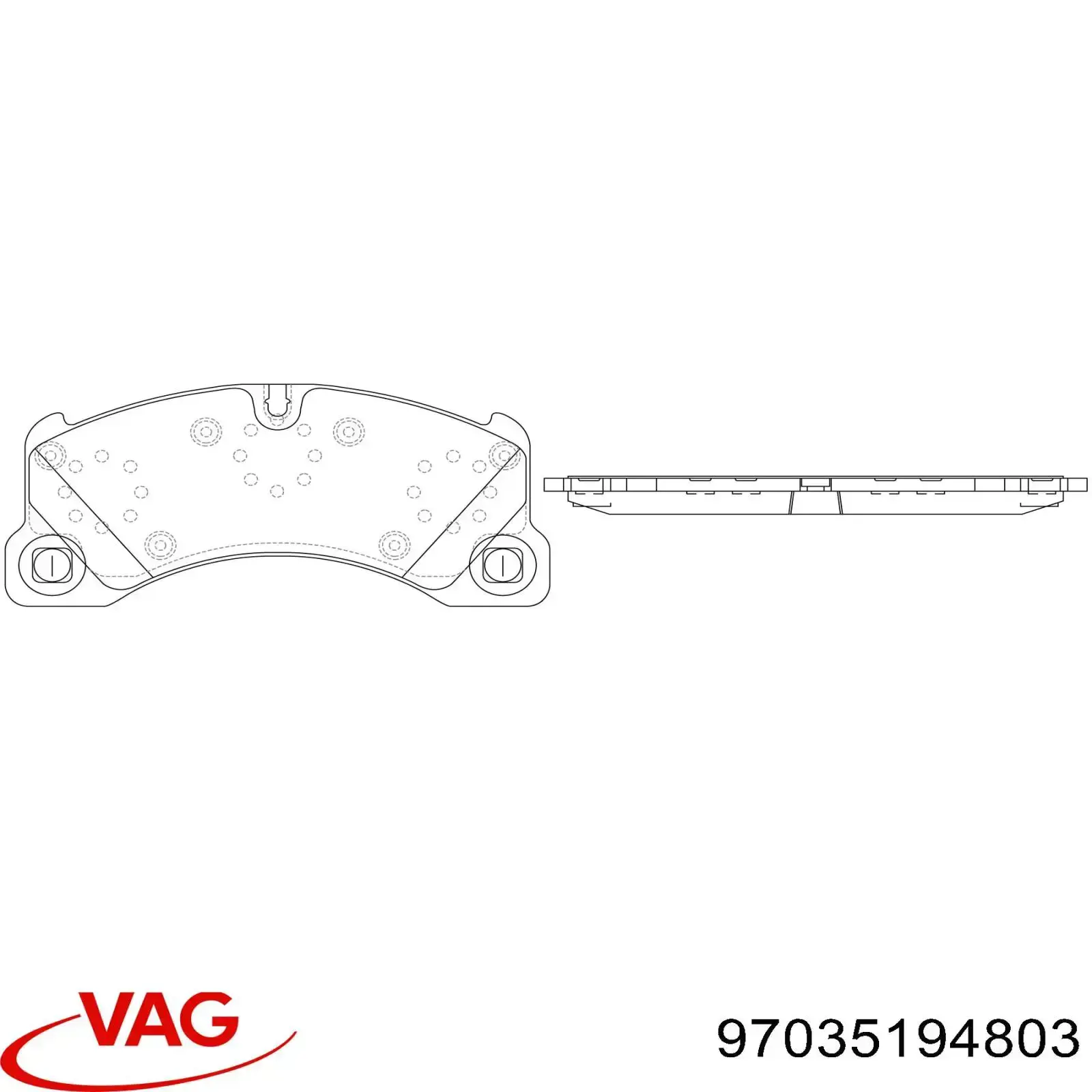 Comprar 97035194803 VAG Pastillas delanteras de freno