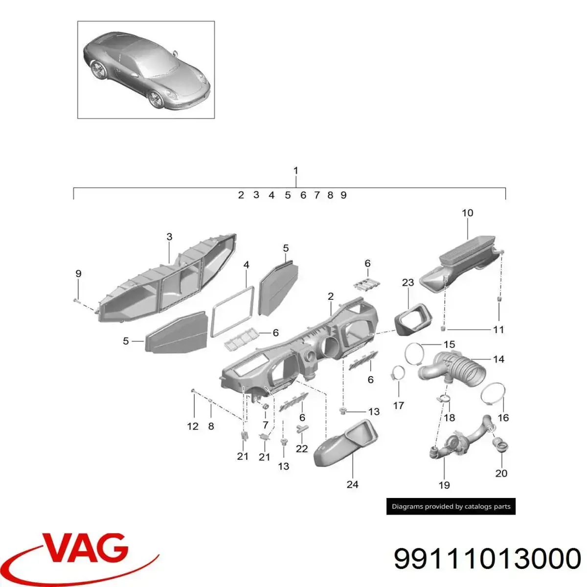 99111013000 VAG filtro de aire