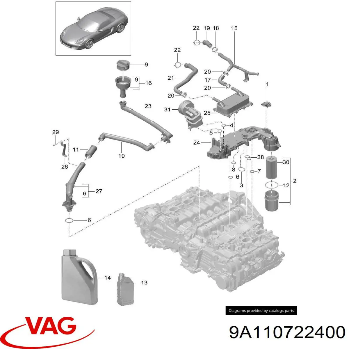 9A110722400 VAG Filtro aceite