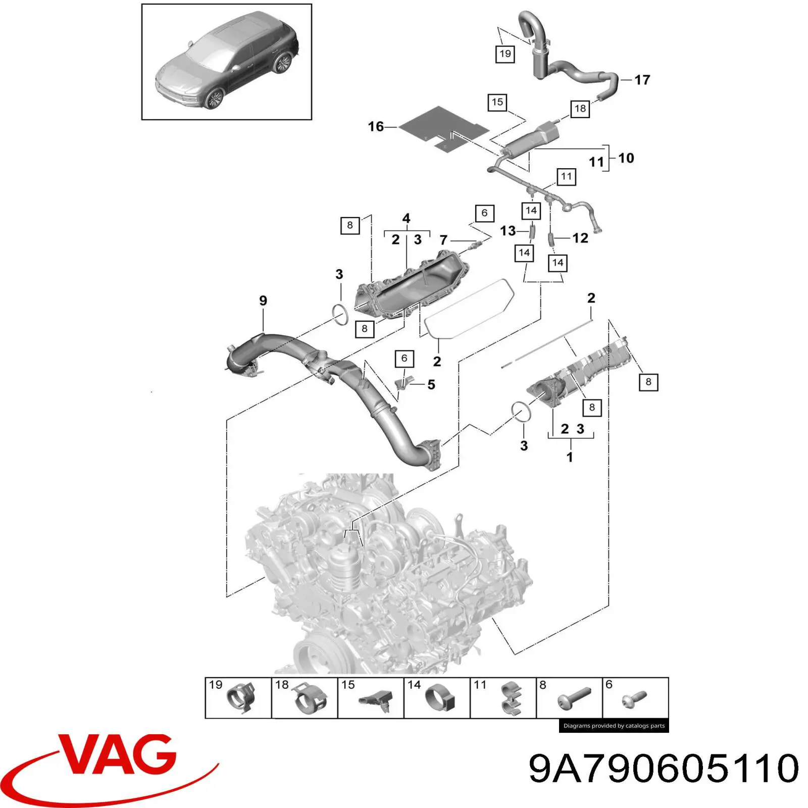 PAC906051 VAG Sensor de presión de sobrealimentación