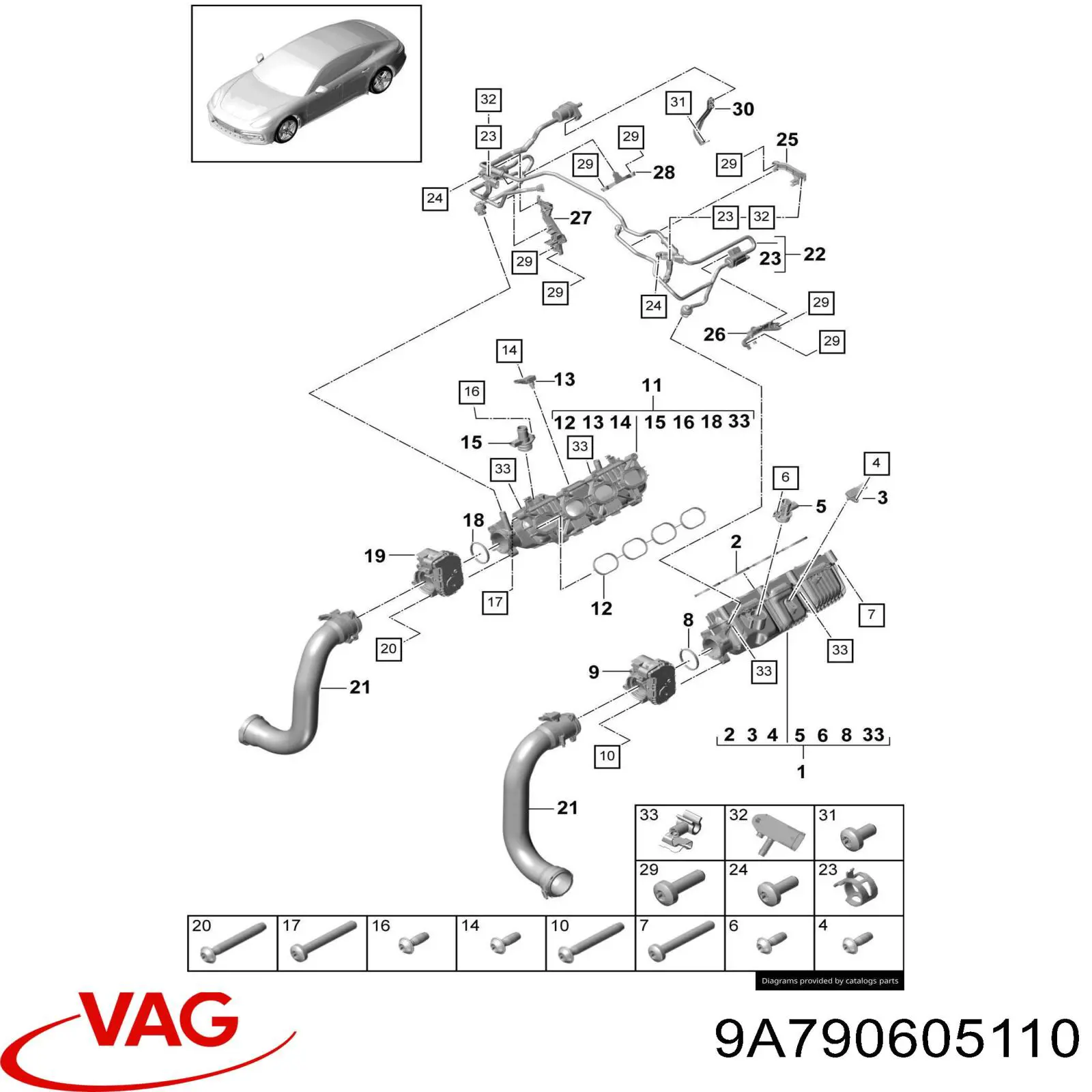 Sensor de presión de sobrealimentación VAG PAC906051