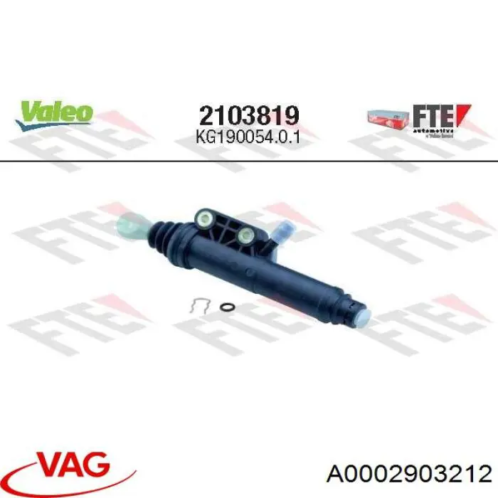 Cilindro de embrague VAG A0002903212 precio, desde 36,30 EUR