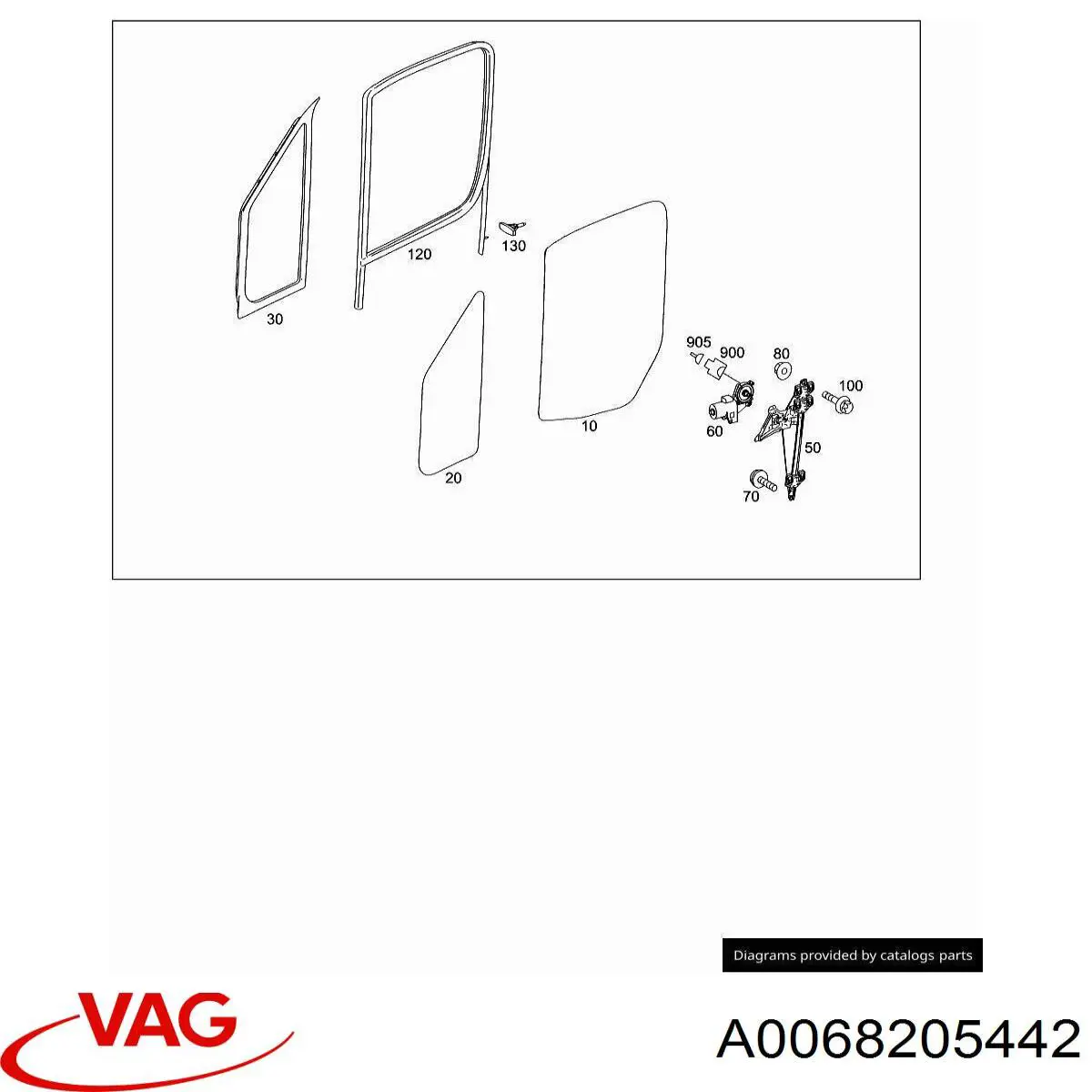 A0068205442 VAG Motor elevalunas, puerta delantera izquierda