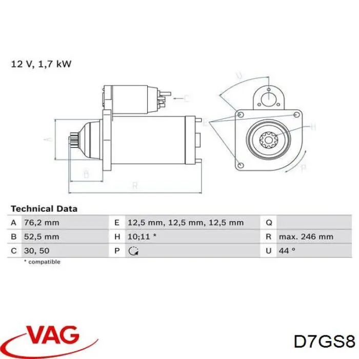 D7GS8 VAG Arranque motores