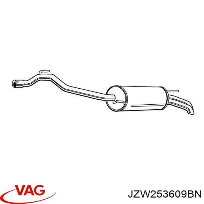 Comprar JZW253609BN VAG Silenciador trasero