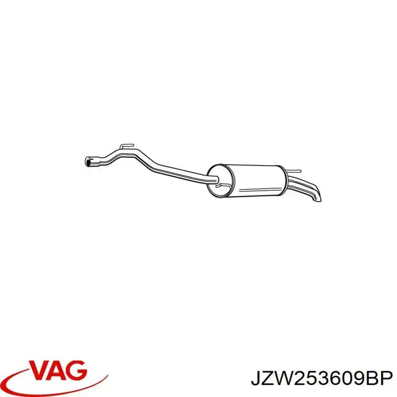 Silencioso trasero VAG JZW253609BP