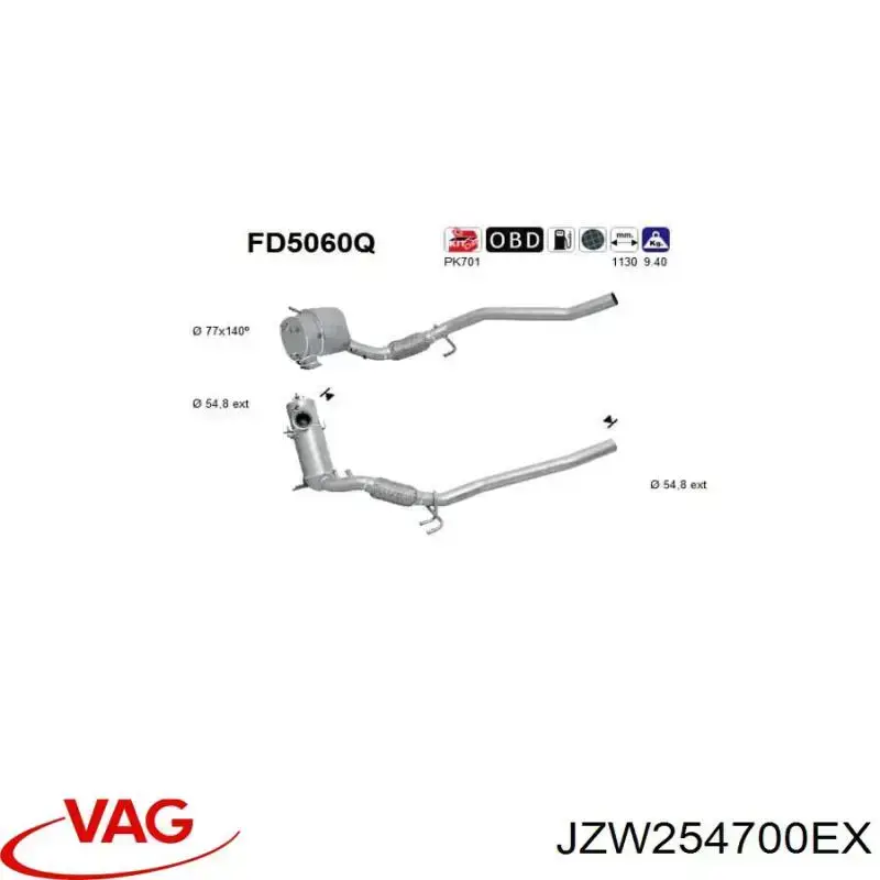 Silenciador, parte delantera VAG 1K0254707KX precio, desde 531,58 EUR