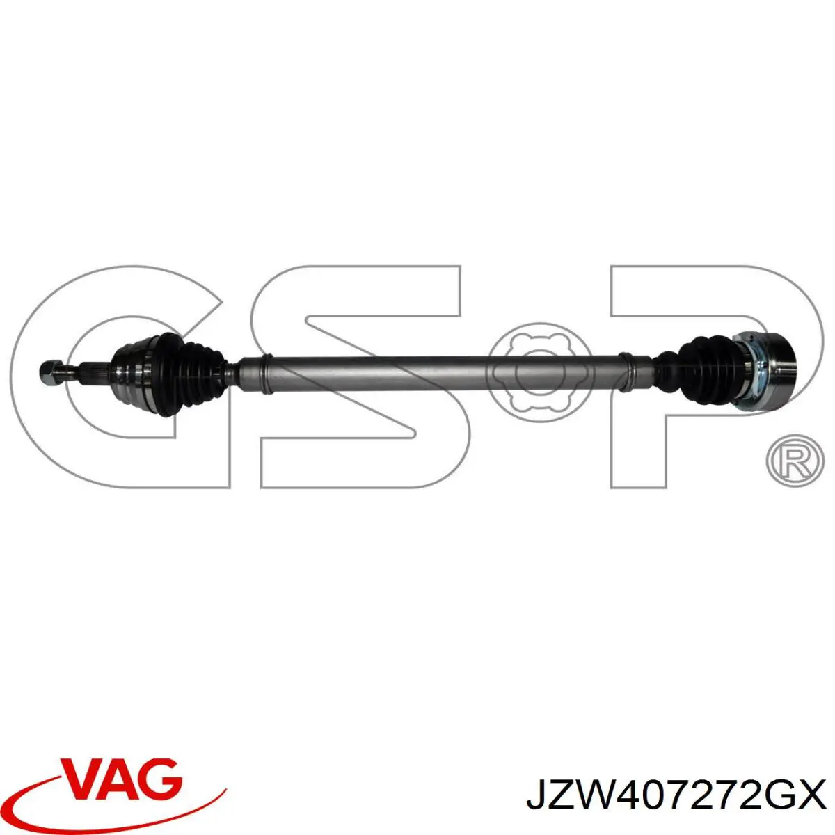 JZW407272GX VAG Semieje delantero derecho
