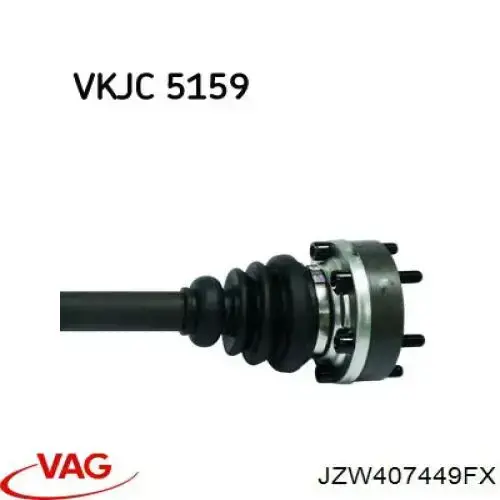 Semieje delantero VAG JZW407449FX precio, desde 100,19 EUR