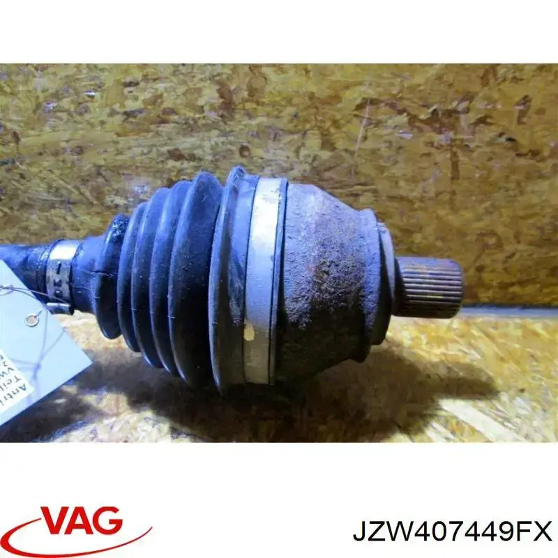 Semieje delantero JZW407449FX VAG