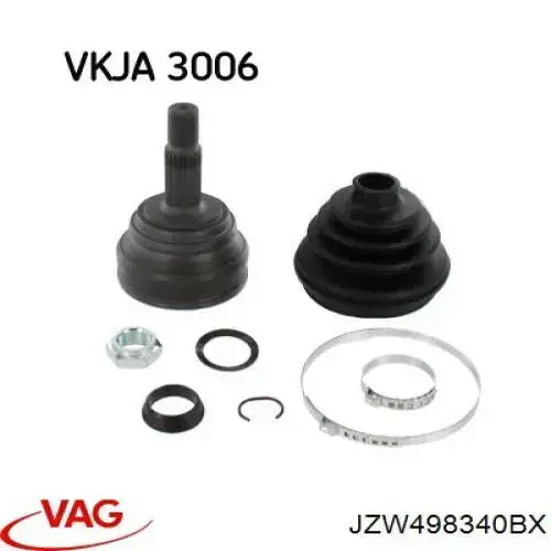 Junta homocinética exterior delantera VAG JZW498340BX precio, desde 34,08 EUR