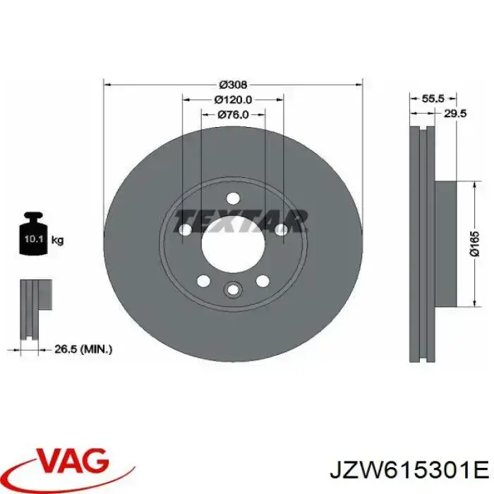JZW615301E VAG Discos
