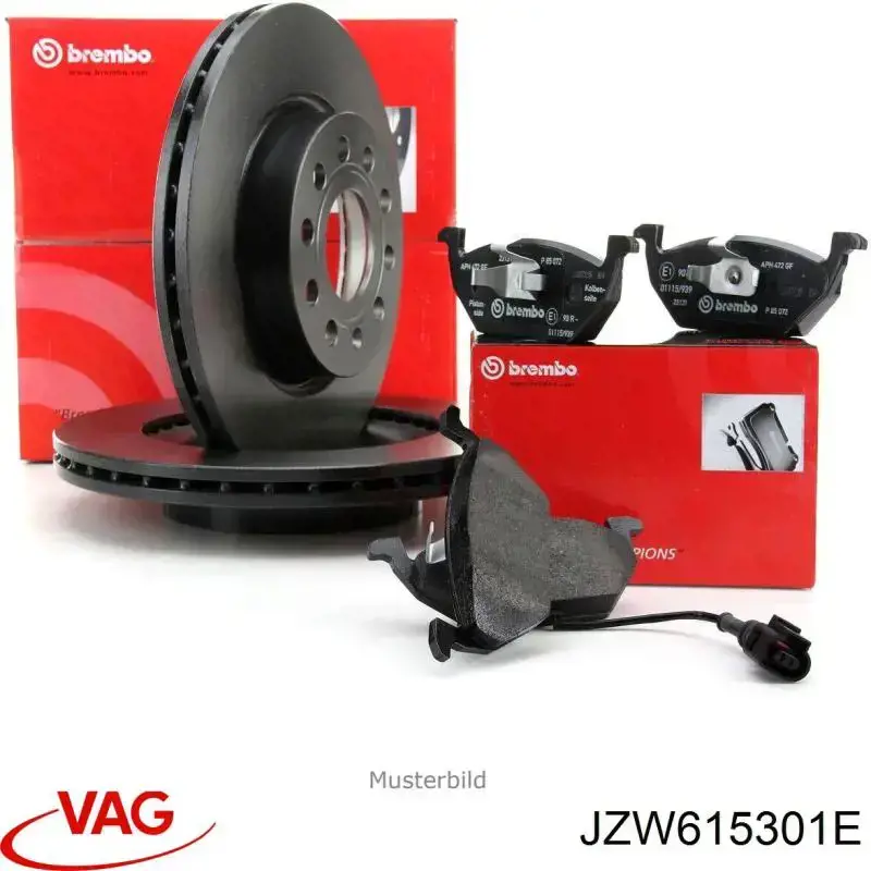 Disco de freno delantero VAG JZW615301E