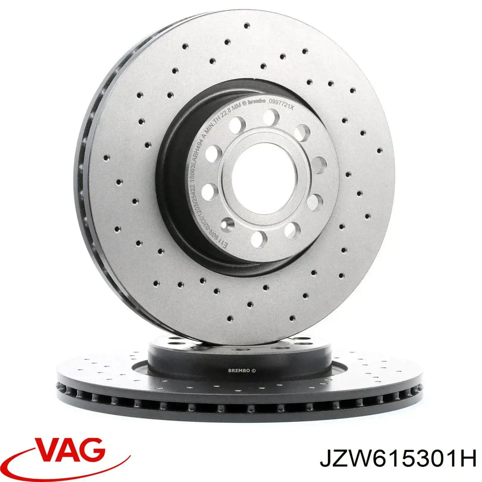 Disco de freno JZW615301H VAG