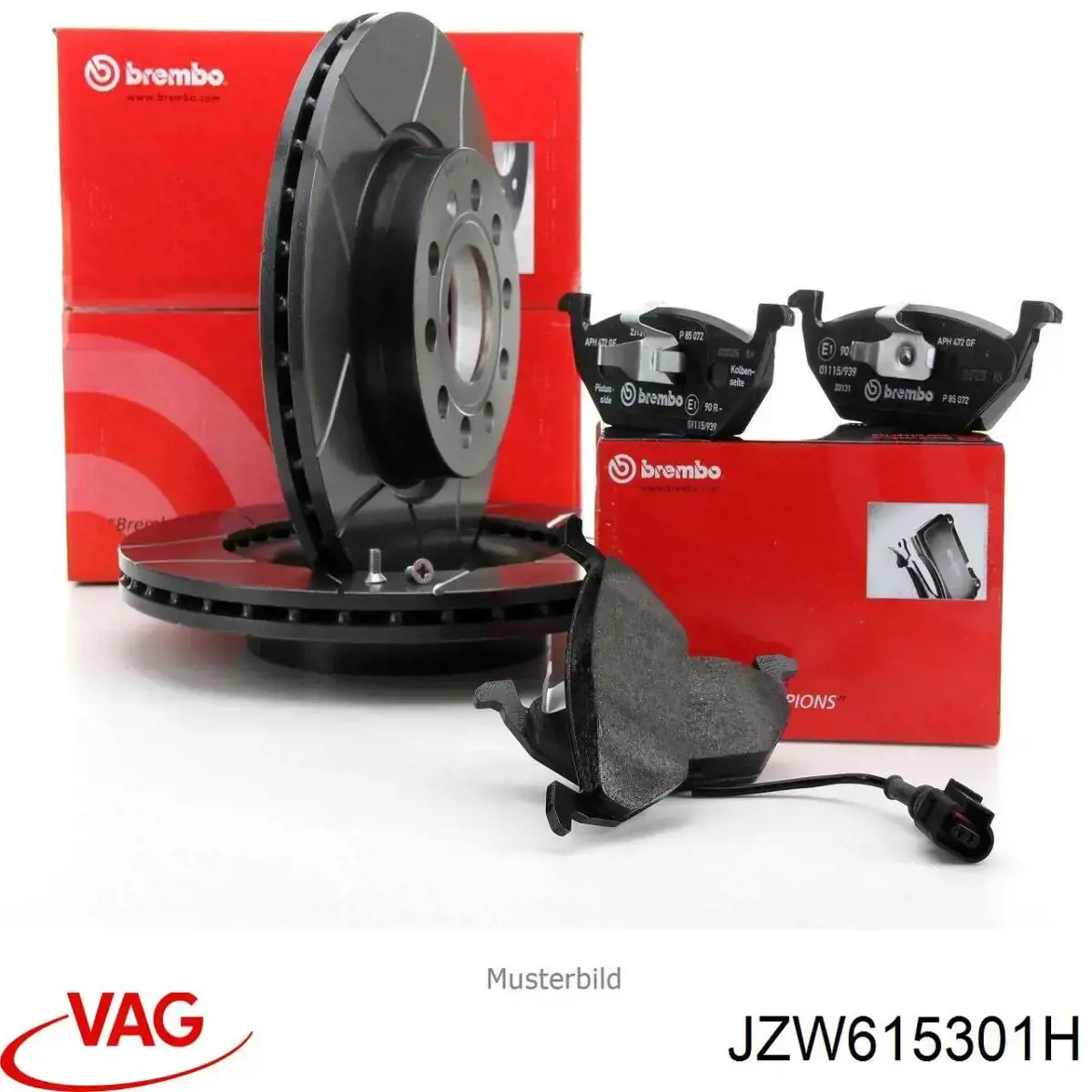 Disco de freno JZW615301H VAG