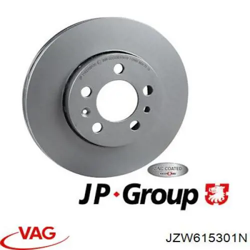 Comprar JZW615301N VAG Freno de disco delantero