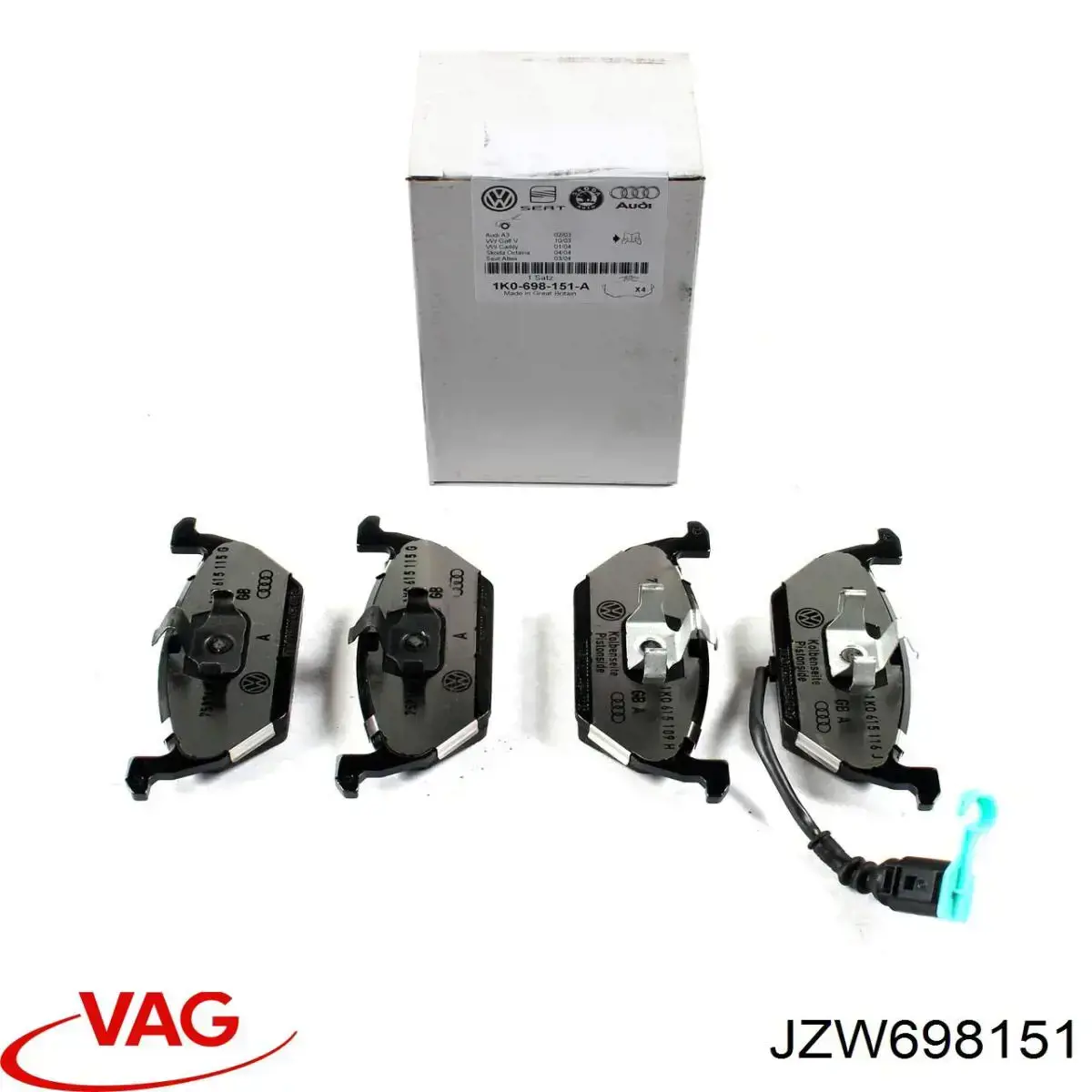 Pastillas de freno JZW698151 VAG