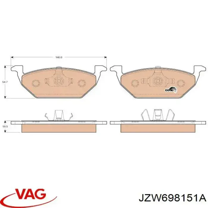 Pastillas de freno delanteras Seat Ibiza 5 KJ1, KJG