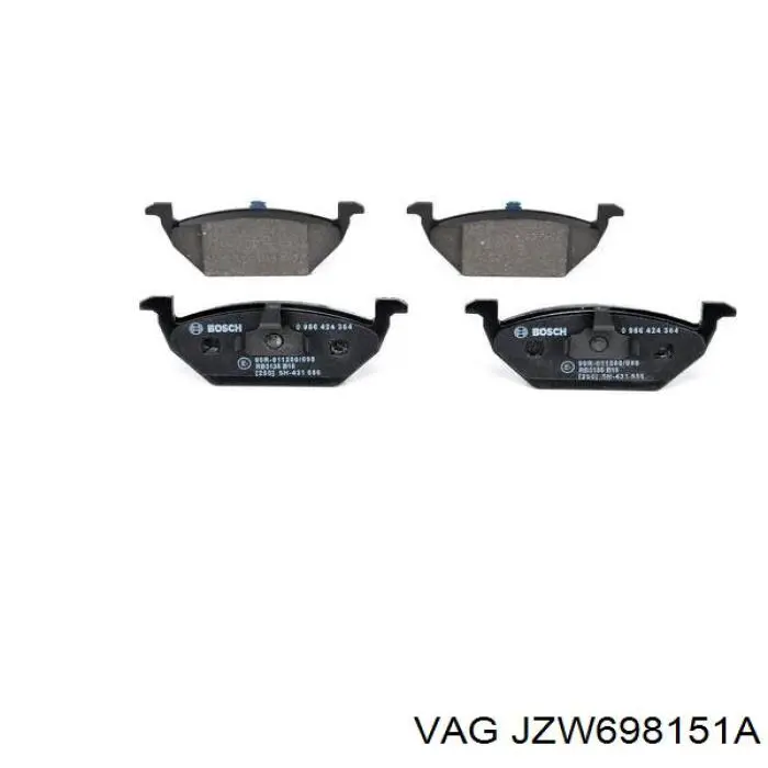 Pastillas de freno delanteras Seat Ibiza 5 KJ1, KJG