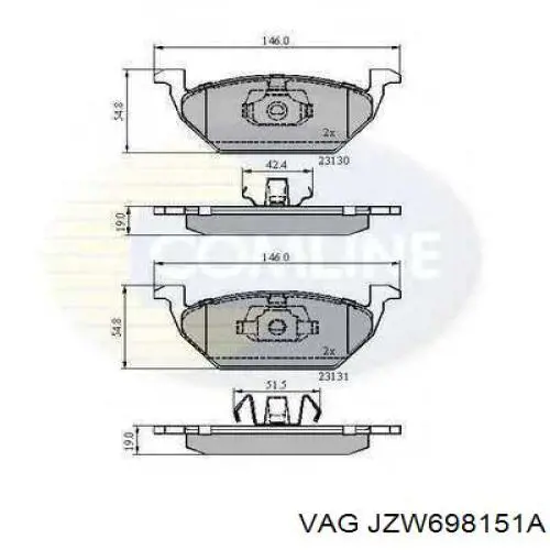 Pastillas de freno delanteras Seat Ibiza 5 KJ1, KJG