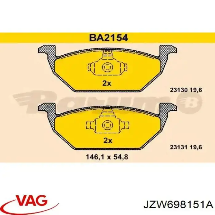 Pastillas de freno delanteras Seat Ibiza 5 KJ1, KJG
