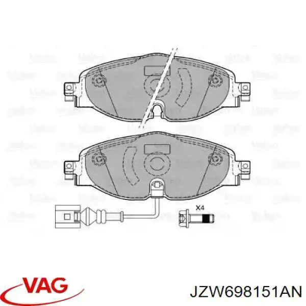 Pastillas de freno delanteras Volkswagen Tiguan 1 5N1, 5N2