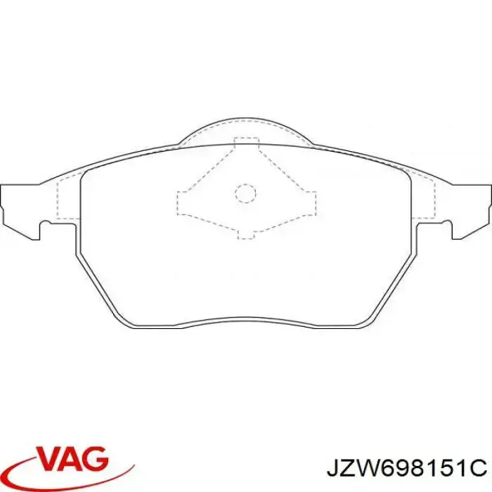 JZW698151C VAG Pastillas delanteras