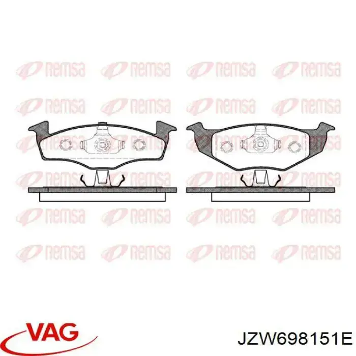 Comprar JZW698151E VAG Pastillas delanteras de freno