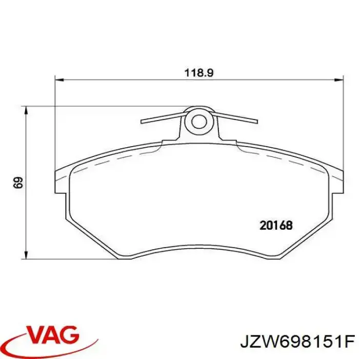 Pastillas de freno delanteras Seat Toledo 1 1L