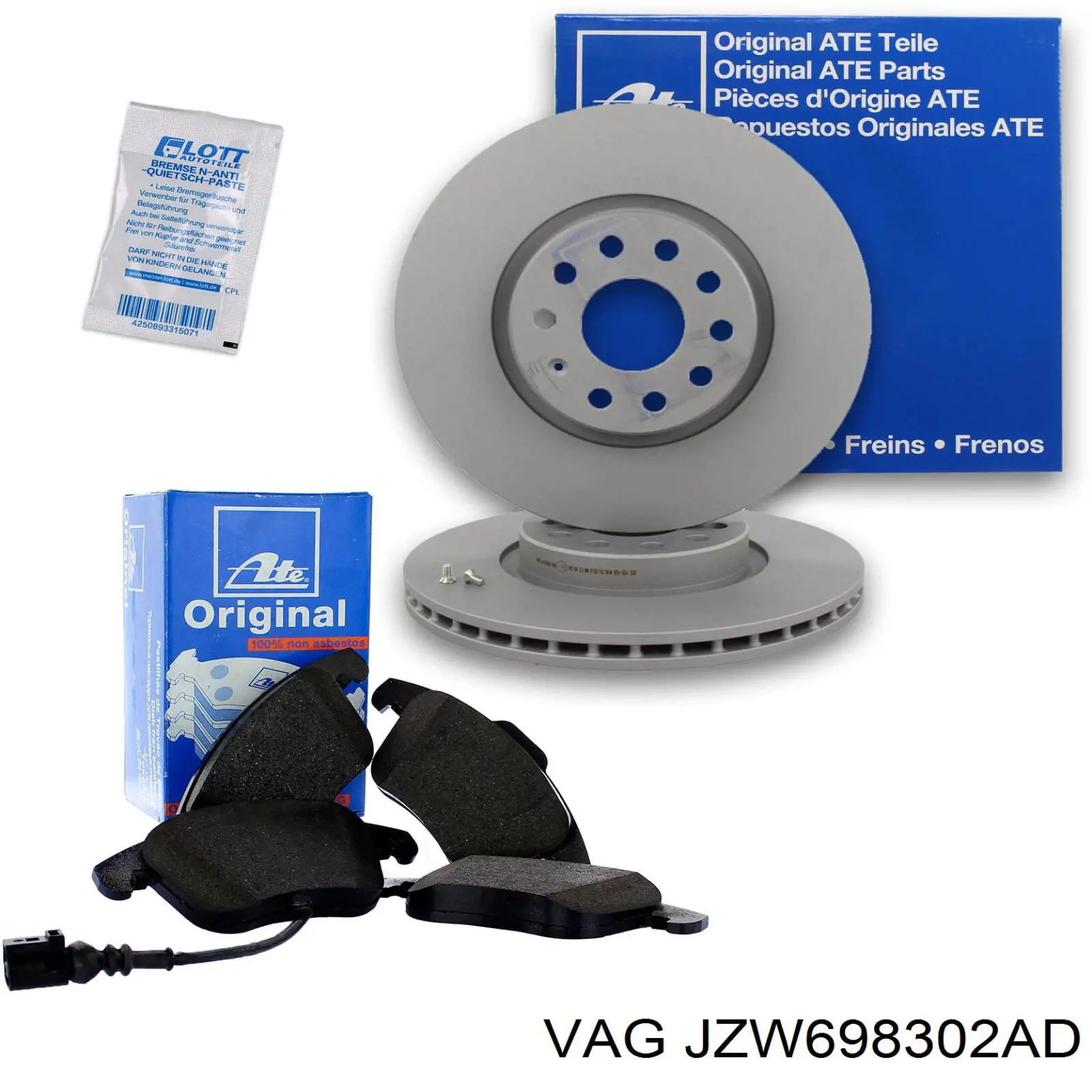Frenos delanteros VAG JZW698302AD precio, desde 54,17 EUR