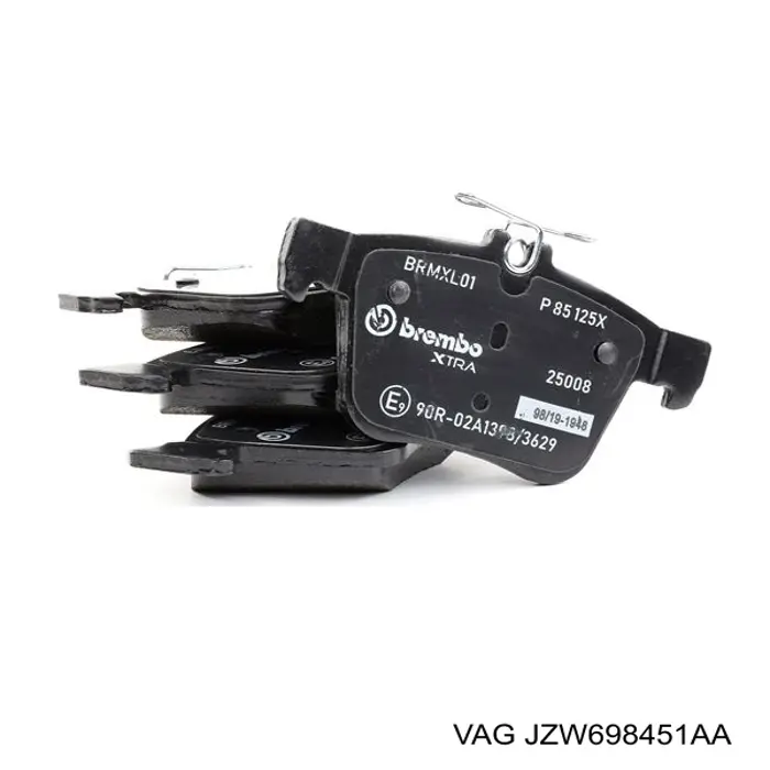 JZW698451AA VAG Pastillas freno traseras