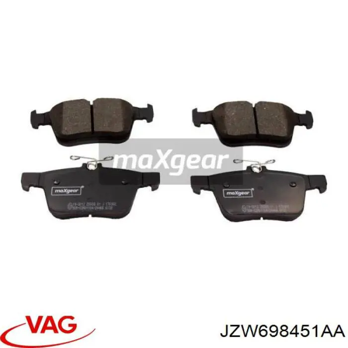 Pastillas traseras de freno VAG JZW698451AA precio, desde 22,93 EUR