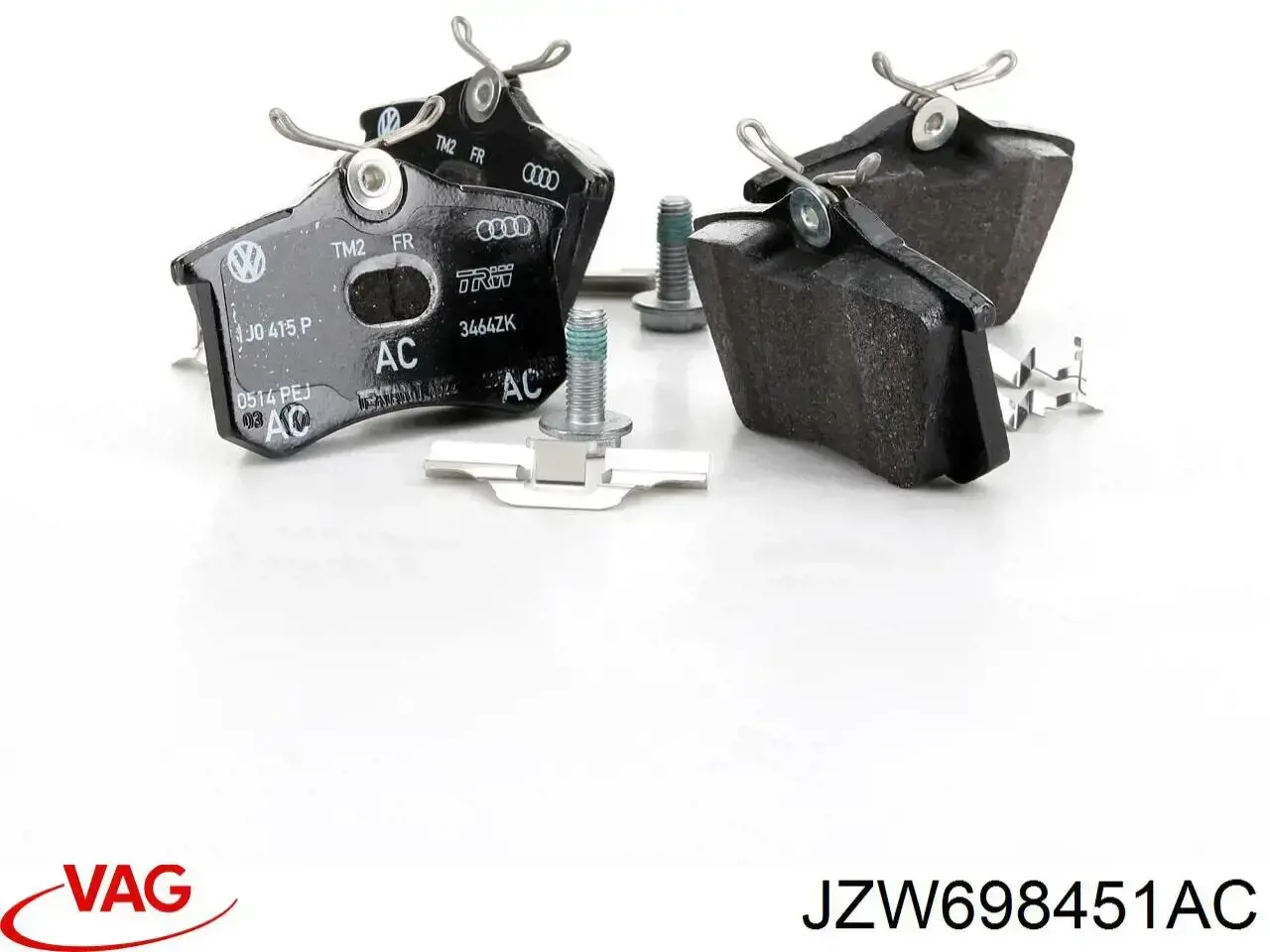 Comprar JZW698451AC VAG Pastillas de freno traseras