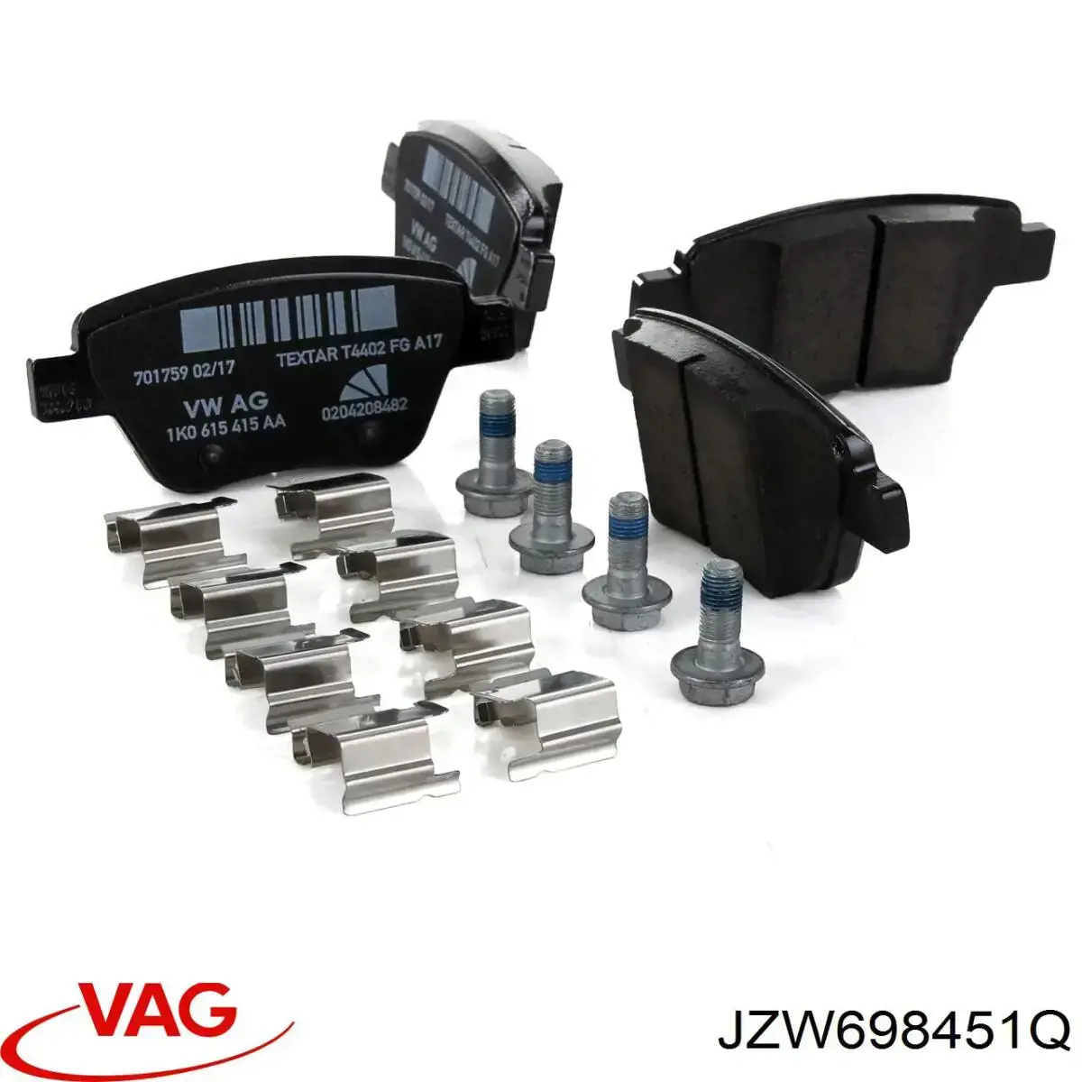 Pastillas de freno traseras Volkswagen Jetta 6 162, 163, AV3, AV2, AY2, AY3