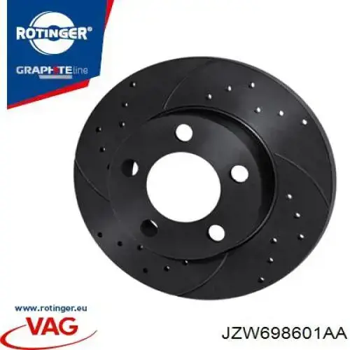 Comprar JZW698601AA VAG Disco de freno trasero
