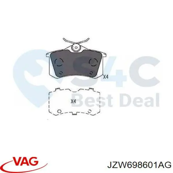 JZW698601AG VAG Freno de disco trasero