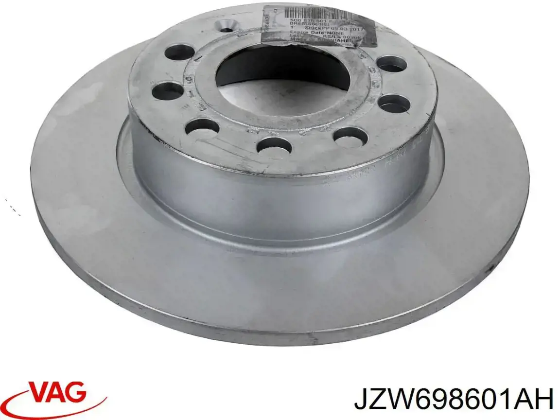 Comprar JZW698601AH VAG Disco de freno trasero