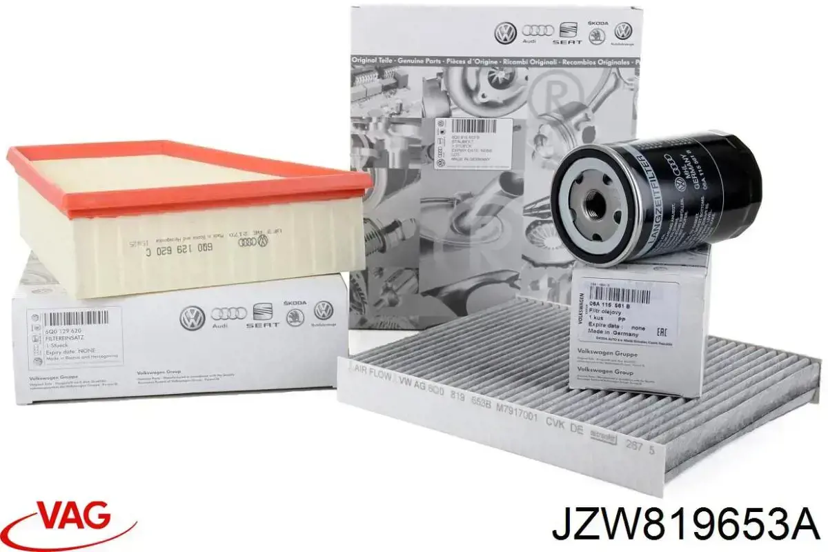 Filtro de cabina VAG JZW819653A precio, desde 7,58 EUR