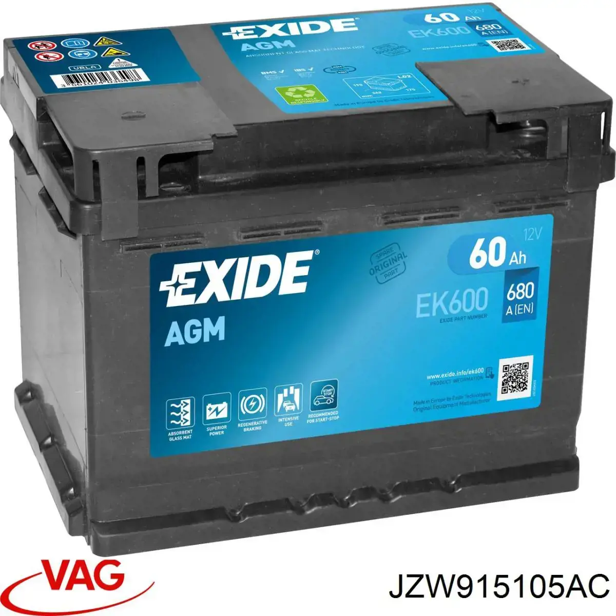 JZW915105AC VAG Batería Start-Stop