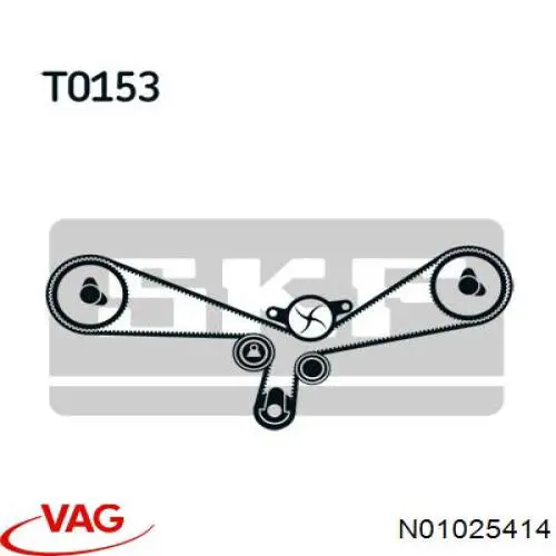 Comprar N01025414 VAG Kit de correa de distribución