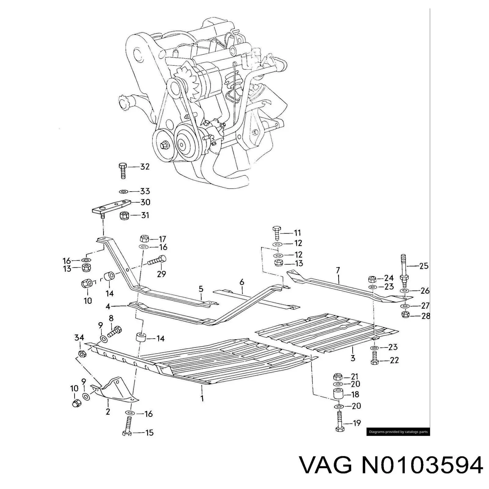  VAG N0103594 precio, desde 1,57 EUR