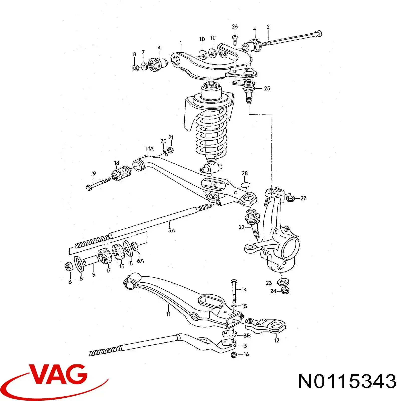  VAG N0115343 precio, desde  