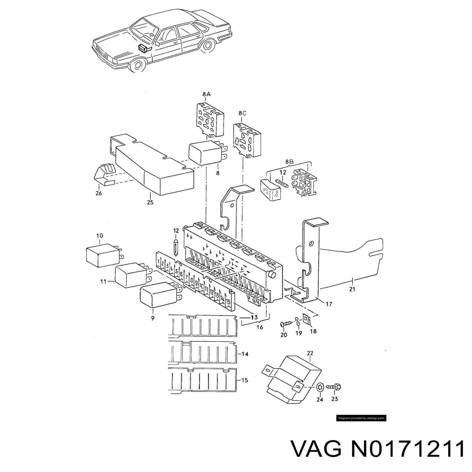 Comprar N0171211 VAG Caja de fusibles