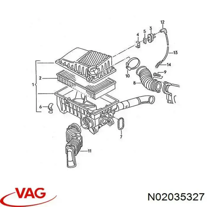 N02035327 VAG manguera de combustible, universal