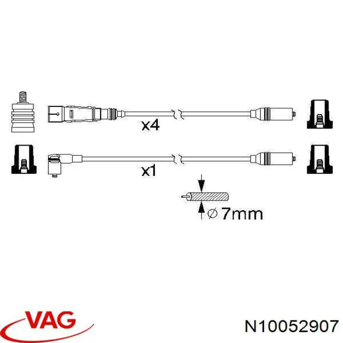 Juego de cables de bujias VAG N10070202 precio, desde 41,82 EUR