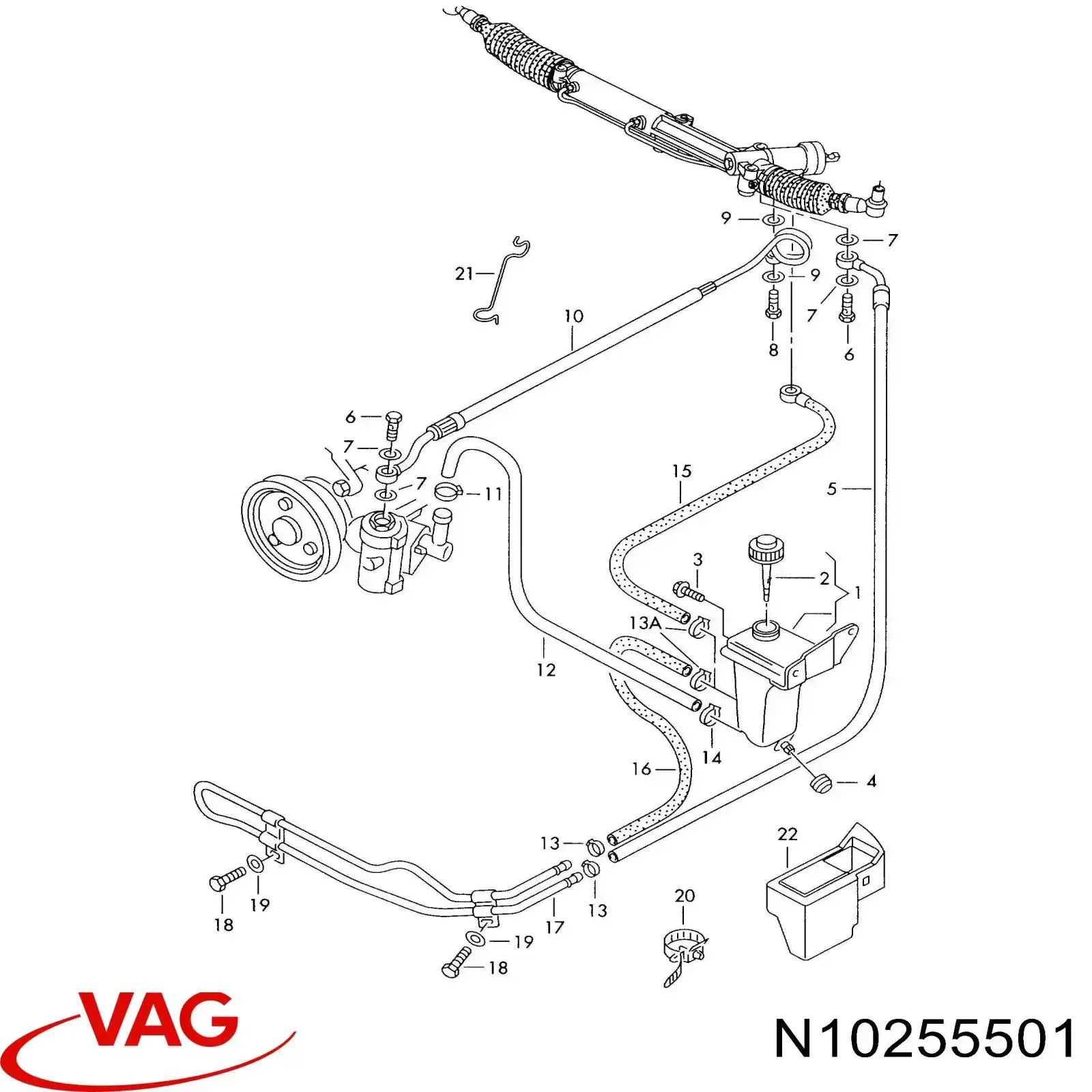 Abrazadera metálica universal Porsche N10255501 precio, desde 1,76 EUR