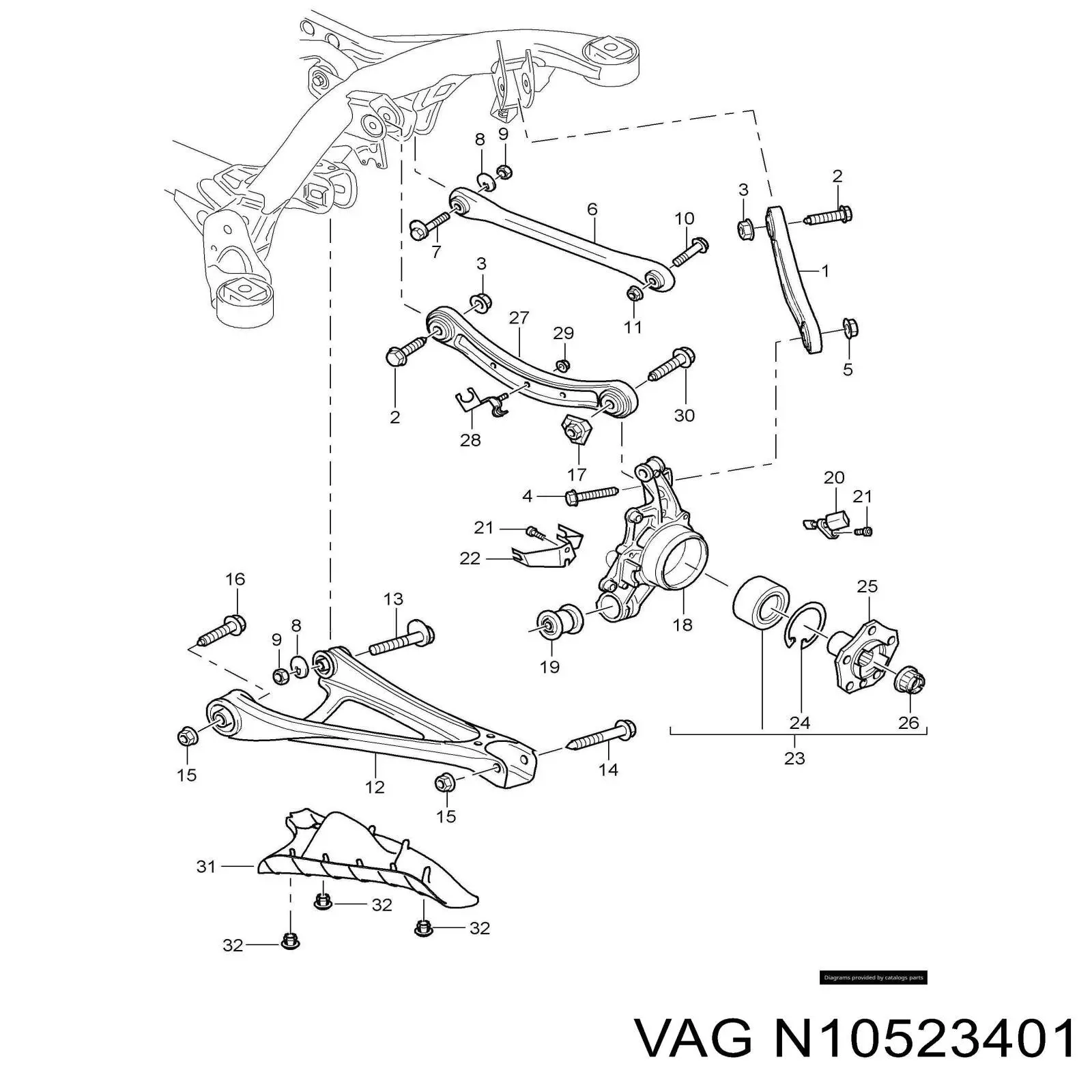Tornillo VAG N10523401 precio, desde 1,80 EUR
