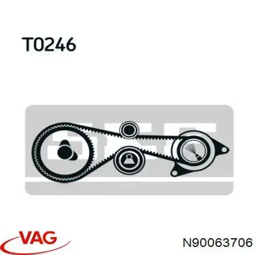 Juego de correas dentadas VAG N90063706 precio, desde 69,44 EUR